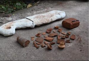 Burnt Bricks and Carved Stone Finds Spark Archaeological Interest at Divar Island, Goa