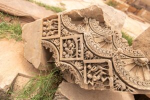 Early Temple Foundation with Sculptural Fragments Discovered in North India